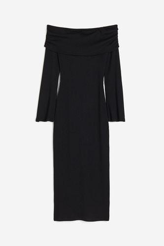 Schulterfreies Bodycon-Kleid Schwarz, Alltagskleider in Größe M. Farbe: - H&M - Modalova
