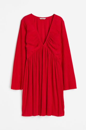 Plissiertes Jerseykleid Rot, Party kleider in Größe M. Farbe: - H&M - Modalova