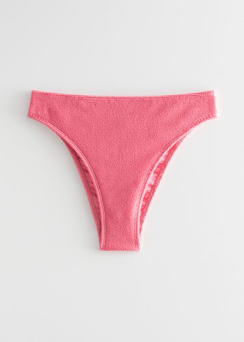Strukturierte Bikinihose im Tangaschnitt Rosa, Bikini-Unterteil in Größe 36. Farbe: - & Other Stories - Modalova