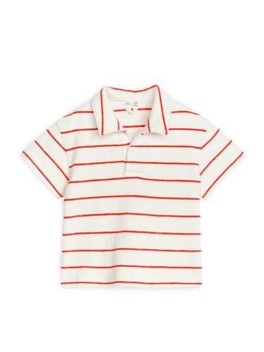 Poloshirt aus Frottee Weiß/Rot, Hemden & Blusen in Größe 50/56. Farbe: - Arket - Modalova