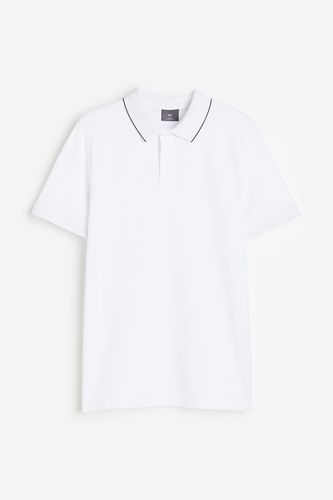 Poloshirt aus Baumwolle Slim Fit Weiß, Poloshirts in Größe XXL. Farbe: - H&M - Modalova