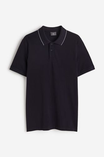 Poloshirt aus Baumwolle Slim Fit Dunkelblau, Poloshirts in Größe S. Farbe: - H&M - Modalova