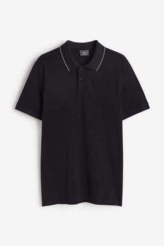 Poloshirt aus Baumwolle Slim Fit Dunkelblau, Poloshirts in Größe XXXL. Farbe: - H&M - Modalova