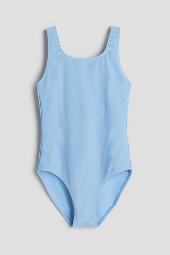 Gerippter Badeanzug Hellblau in Größe 170. Farbe: - H&M - Modalova