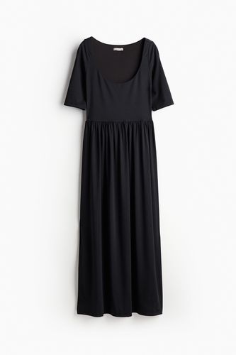 Jerseykleid mit U-Ausschnitt Schwarz, Alltagskleider in Größe S. Farbe: - H&M - Modalova