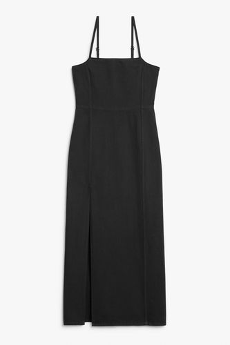 Jeanskleid in Maxi-Länge mit Karree-Ausschnitt Schwarz, Alltagskleider Größe 40. Farbe: - Monki - Modalova
