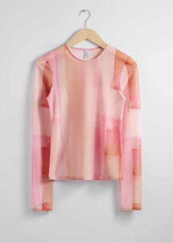 Transparentes Mesh-Oberteil Rosa, T-Shirt in Größe M. Farbe: - & Other Stories - Modalova