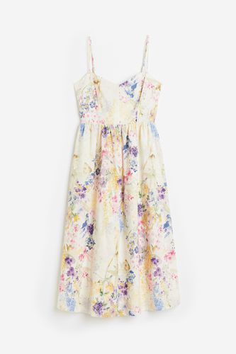 Kleid aus Leinenmix Weiß/Geblümt, Alltagskleider in Größe XXL. Farbe: - H&M - Modalova