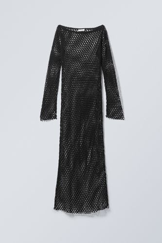 Netzstoffkleid aus Baumwolle Schwarz, Alltagskleider in Größe S. Farbe: - Weekday - Modalova