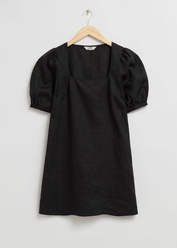 Minikleid aus Leinen Schwarz, Alltagskleider in Größe 32. Farbe: - & Other Stories - Modalova