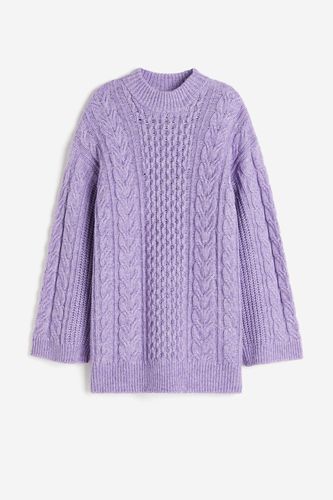 Oversized Pullover mit Zopfmuster Lila in Größe S. Farbe: - H&M - Modalova