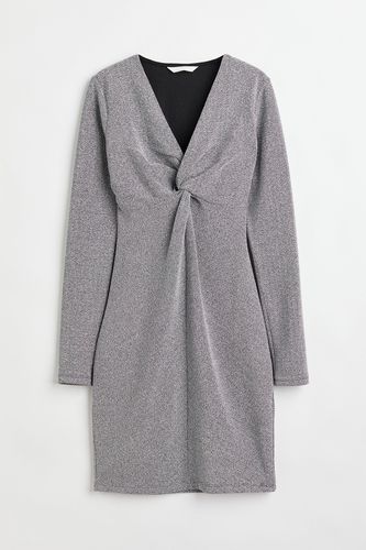 Glitzerndes Kleid mit Knotendetail Grau, Party kleider in Größe S. Farbe: - H&M - Modalova