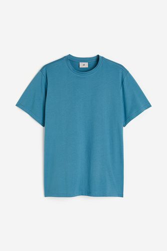 T-Shirt aus Pima-Baumwolle Regular Fit Türkis in Größe XS. Farbe: - H&M - Modalova
