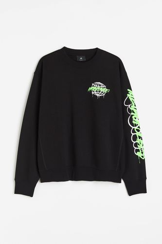 Sweatshirt in Loose Fit Schwarz/Worldwide, Sweatshirts Größe XS. Farbe: - H&M - Modalova