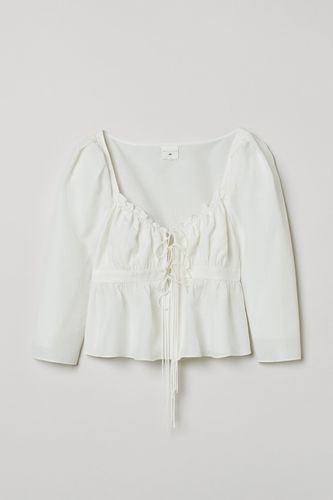 Bluse aus Lyocell-Mix Weiß, Blusen in Größe XL. Farbe: - H&M - Modalova