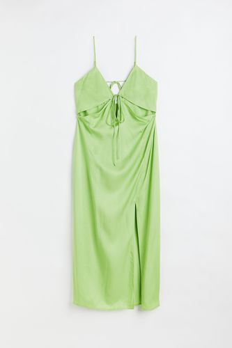 Cut-out-Kleid mit V-Neck Limegrün, Alltagskleider in Größe S. Farbe: - H&M - Modalova