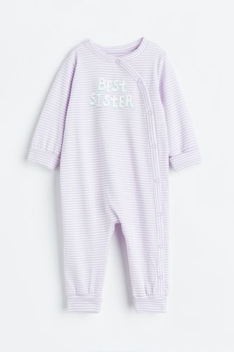 Bedruckter Baumwollpyjama Helllila/Best Sister, Pyjamas in Größe 68. Farbe: - H&M - Modalova