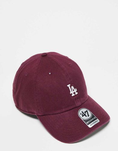 LA - Cappellino bordeaux slavato con logo piccolo - 47 Brand - Modalova