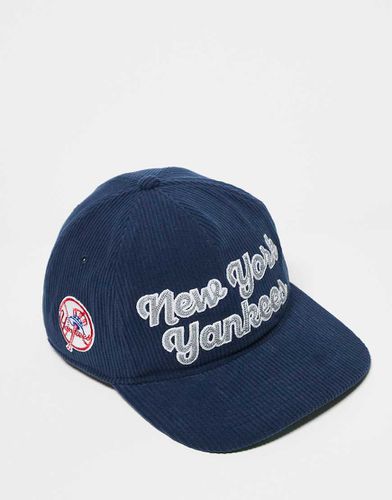 NY Yankees - Cappellino navy in velluto a coste con scritta - 47 Brand - Modalova