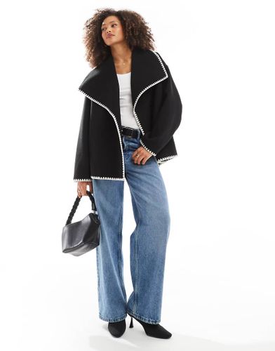 Veste avec revers oversize et coutures contrastantes - 4Th & Reckless - Modalova