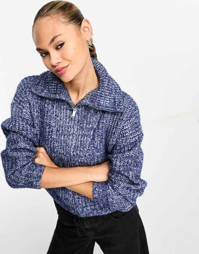 Cotton On - Cardigan in maglia blu con zip - Cotton:On - Modalova