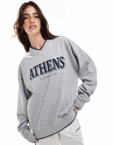 Cotton On - Felpa girocollo classica grigia con grafica "Athens" - Cotton:On - Modalova