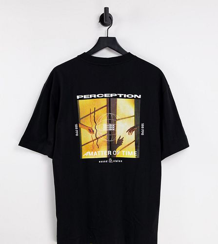 T-shirt nera con stampa - Collusion - Modalova