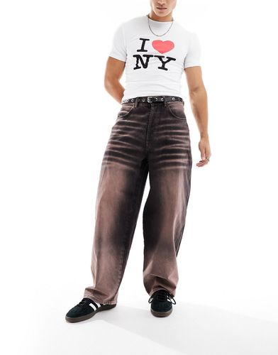 X015 - Jeans ampi a vita bassa tinto - Collusion - Modalova