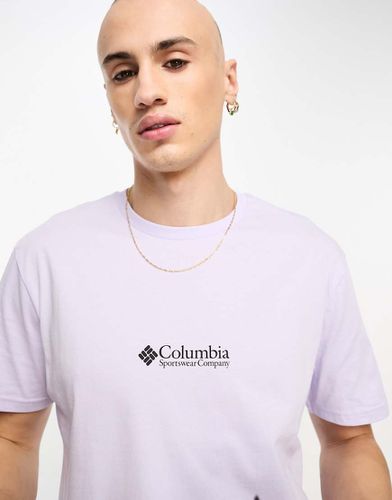 CSC - T-shirt basic lilla con logo - In esclusiva per ASOS - Columbia - Modalova