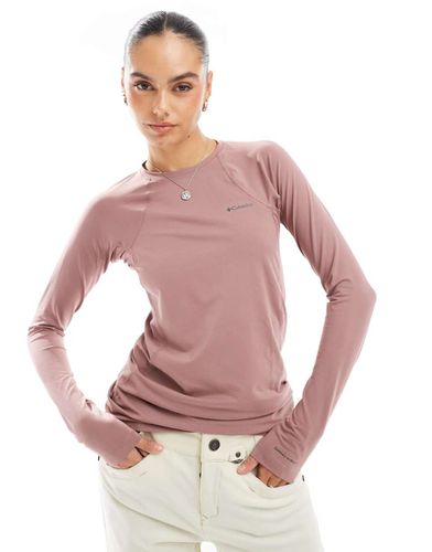 Top base layer da sci di media pesantezza elasticizzato a maniche lunghe rosa fico - Columbia - Modalova