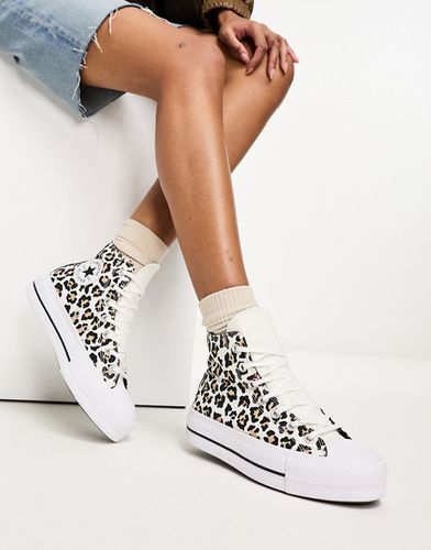 Chuck Taylor All Star Lift Hi - Sneakers alte con stampa leopardata - Converse - Modalova