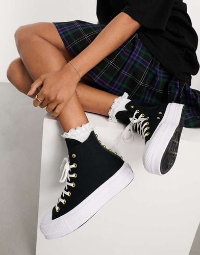 Chuck Taylor All Star Lift Hi - Sneakers alte nere con borchie - Converse - Modalova