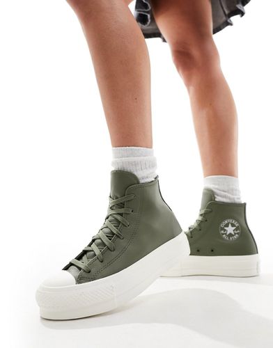 Chuck Taylor All Star Lift - Sneakers kaki in pelle - Converse - Modalova