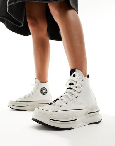 Run Star Legacy - Sneakers alte bianche con dettagli neri - Converse - Modalova
