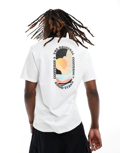 T-shirt con stampa di tramonto - Converse - Modalova