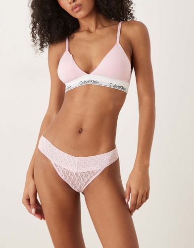 Modern Lace - Bas de bikini taille basse - Calvin Klein - Modalova