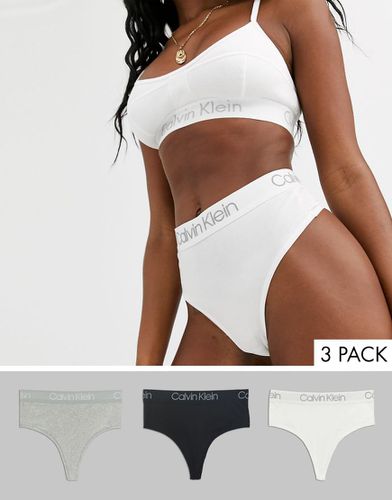 Body Cotton - Confezione da 3 perizomi a vita alta - Calvin Klein - Modalova