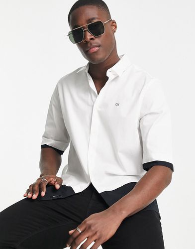 Camicia a maniche corte color block, colore e nero - Calvin Klein - Modalova