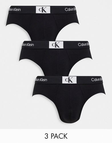 CK 96 - Confezione da 3 slip neri in cotone - Calvin Klein - Modalova