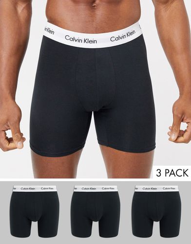 Cotton Stretch - Confezione da 3 boxer neri - Calvin Klein - Modalova
