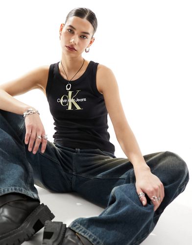 Archival - Top senza maniche a coste con monogramma del logo - Calvin Klein Jeans - Modalova