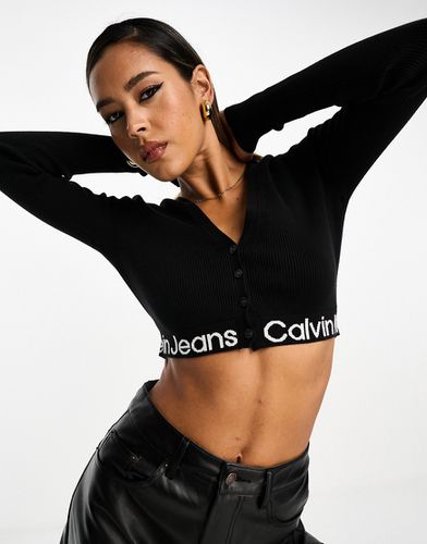 Cardigan con intarsio e logo - Calvin Klein Jeans - Modalova