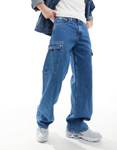 Jeans cargo anni '90 ampi lavaggio medio - Calvin Klein Jeans - Modalova
