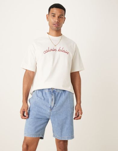 Short décontracté à enfiler - clair délavé - Calvin Klein Jeans - Modalova