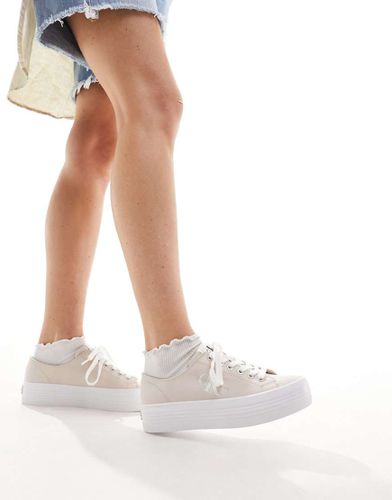 Sneakers flatform rosa pallido con logo a monogramma - Calvin Klein Jeans - Modalova