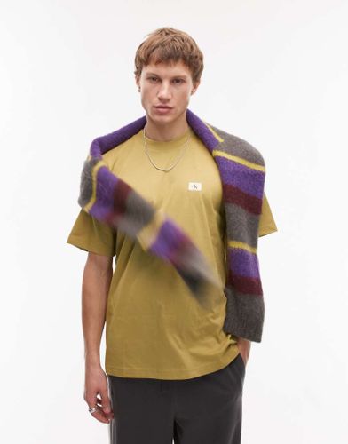 T-shirt décontracté en coton - Saule - Calvin Klein Jeans - Modalova