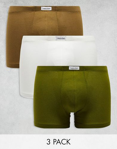 Pure Cotton - Confezione da 3 paia di boxer aderenti elasticizzati - Calvin Klein - Modalova