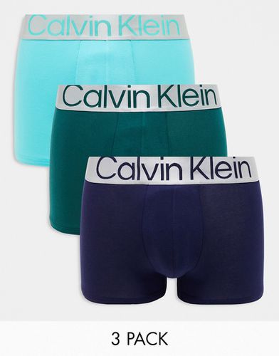 Steel - Confezione da 3 paia di boxer aderenti in cotone - Calvin Klein - Modalova