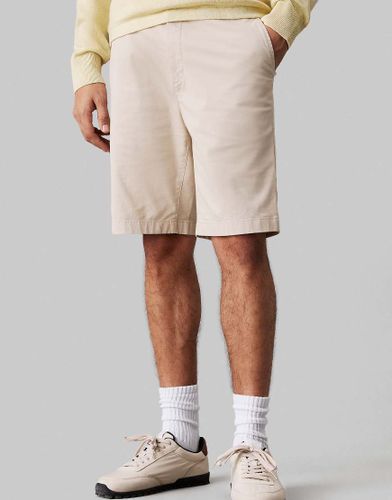 Short chino droit en sergé - Doublure argentée - Calvin Klein - Modalova