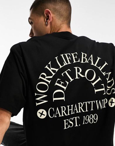 Work - T-shirt nera stile college - Carhartt WIP - Modalova